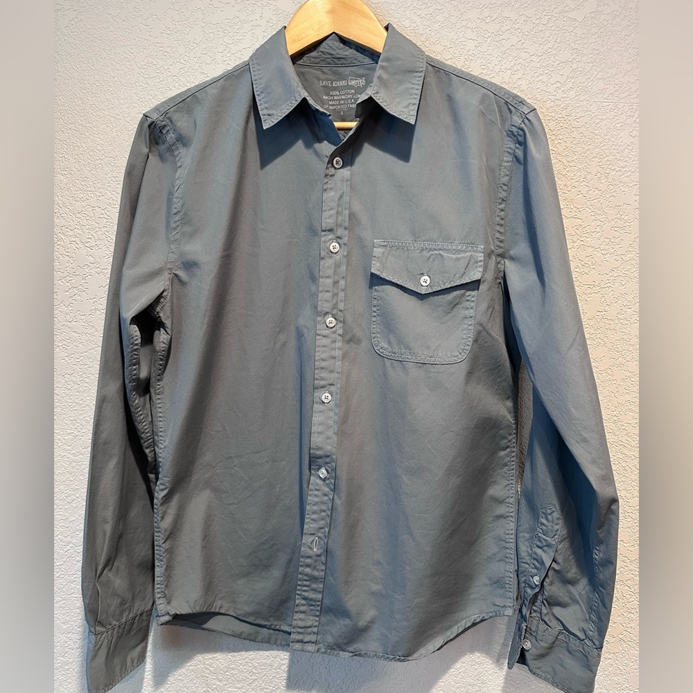 Save Khaki United SKU Button Up Shirt Men Small  Poplin Cotton Long Sleeve $160